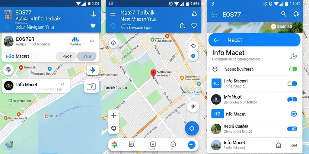 Antarmuka aplikasi Info Macet EOS77 yang informatif dan mudah dipahami.