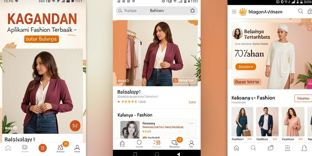 Tampilan antarmuka KAGANDAN yang ramah pengguna untuk belanja fashion.