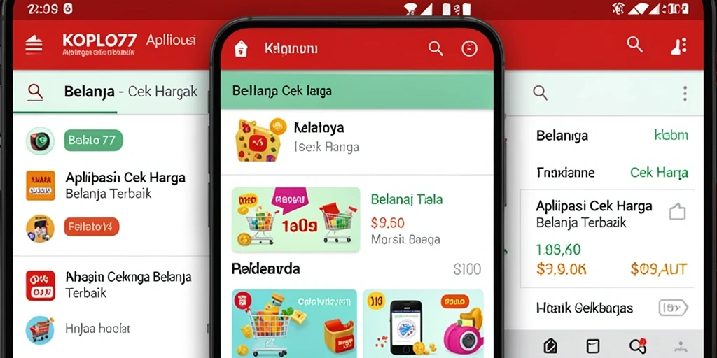 Screenshot aplikasi KOPLO77 menampilkan fitur Cek Harga dengan antarmuka yang sederhana.
