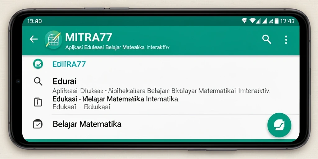 Tampilan antarmuka edukatif dari MITRA77 yang memudahkan belajar matematika.