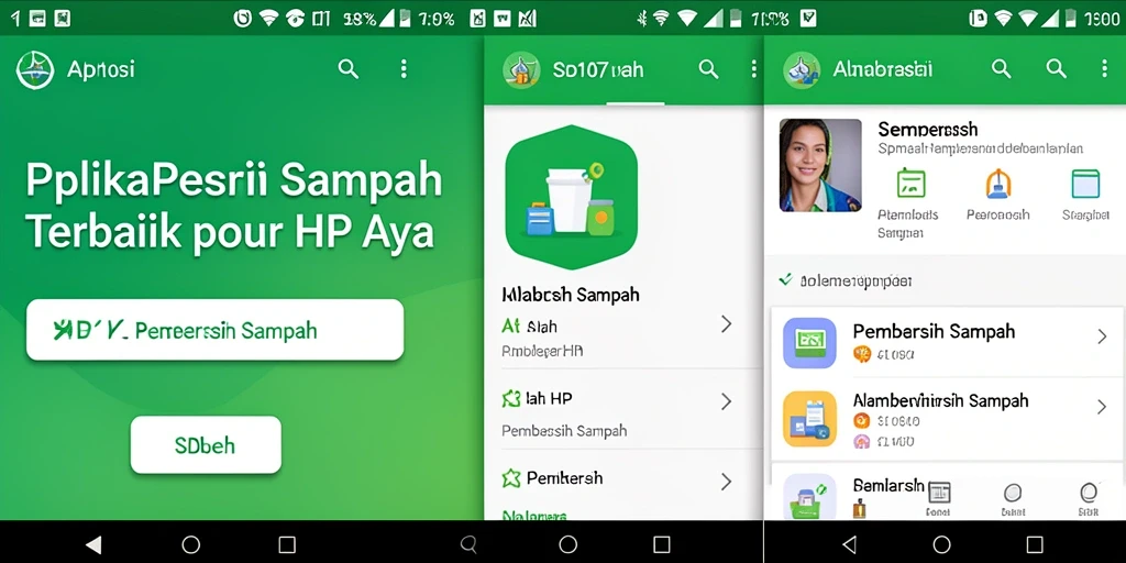 Screenshot utama SD107 menunjukkan antarmuka pembersihan sampah yang sederhana dan fungsional.