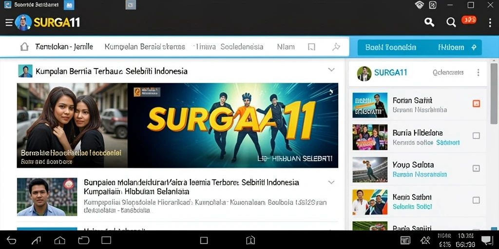 Antarmuka aplikasi SURGA11 yang menarik dan informatif.