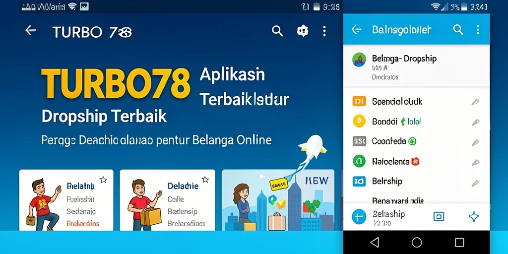 Antarmuka TURBO78 yang sederhana untuk pengaturan dropship.